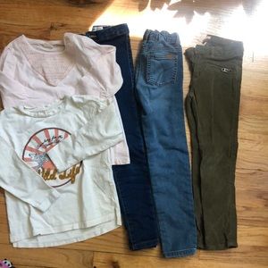 Child girl size 6-7 clothes lot Zara jeans